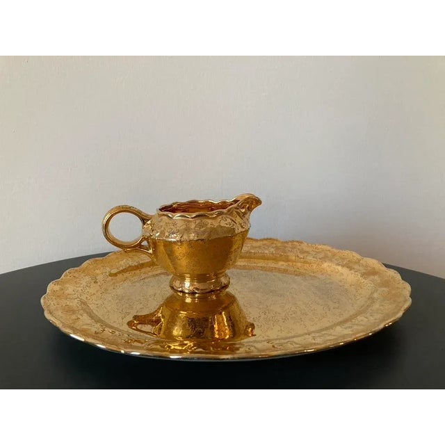 Early 20th Century Gold Porcelain Creamer Pitcher by Taylor Smith & Taylor For Sale - Image 10 of 12