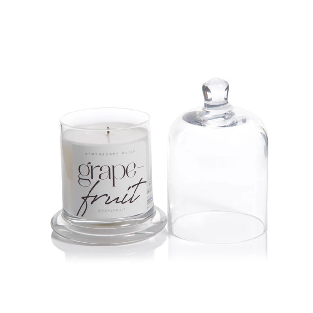 Modern Grapefruit Scented Candle Jar with Glass Dome For Sale - Image 3 of 3
