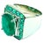 Bochic "Capri" Vintage Natural Emerald Ring Set in 18K White Gold & Silver For Sale - Image 15 of 18
