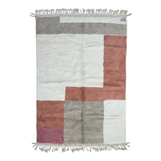 Moroccan Color Blocks Rug - 9.8 X 7 Ft For Sale