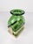 Mid-Century Modern Empoli Green Glass Vase with Brass Pedestal, Italy, 1970s For Sale - Image 10 of 18