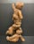 Vintage Carved Solid Wood Three Acrobatic Teddy Bear Sculpture For Sale - Image 10 of 11