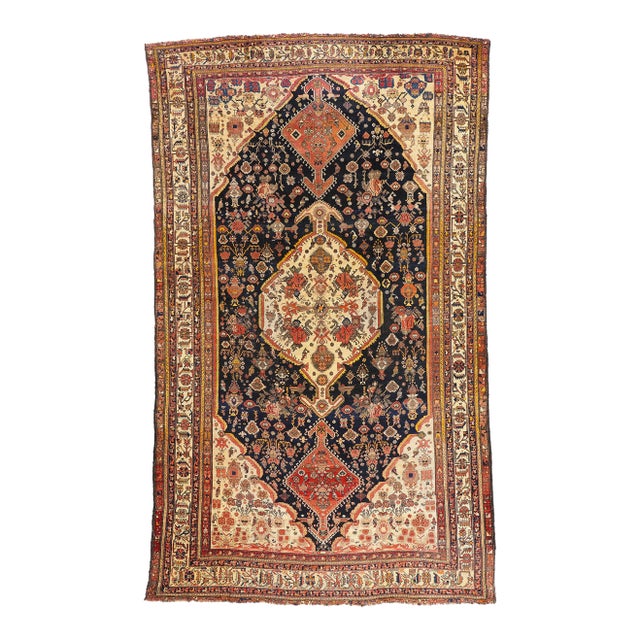 Late 19th Century Persian Shiraz Rug, 11'05 X 19'04 For Sale
