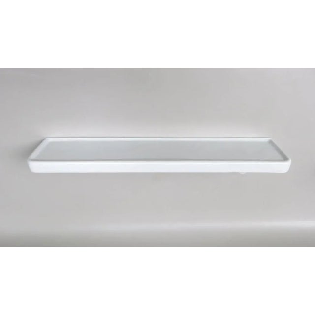 Ceramic Bathroom Tray Wall Console in Porcelain White, 1950s For Sale - Image 7 of 18