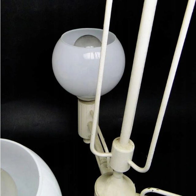 Art Deco Style Chandelier, Poland, 1970s, in Worn conditions. Designed 1970 to 1979 European Plug (up to 250V).The wiring...