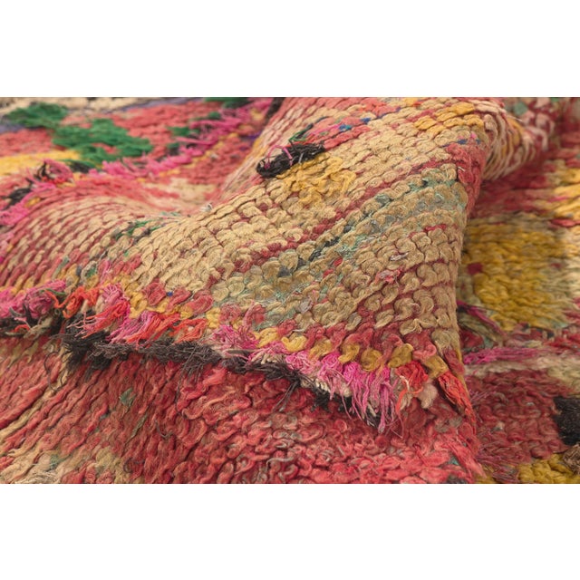 Late 20th Century Vintage Boujad Boucherouite Moroccan Rug, 03'00 X 08'05 For Sale - Image 5 of 10