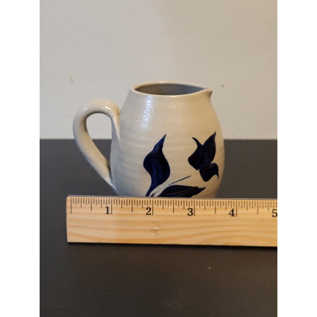 1970s Williamsburg Pottery Salt Glaze Miniature Pitcher Vase For Sale - Image 13 of 16