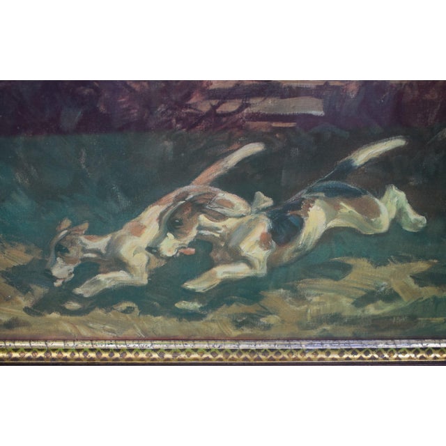 Fox-Hunt Framed Lithograph For Sale - Image 4 of 7