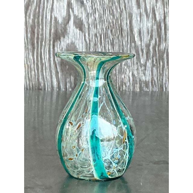 Late 20th Century Vintage Mdina Malta Glass Vase For Sale - Image 5 of 10