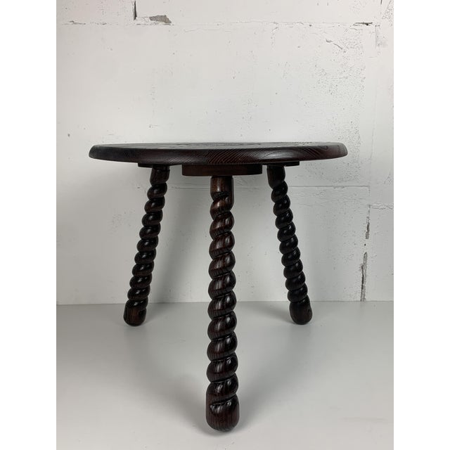 Modern Bobbin Wood Turned Side Table by Charles Dudouyt For Sale - Image 5 of 14