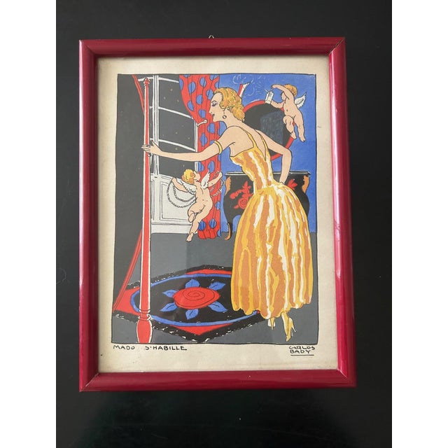 Carlos Bady, Mado Gets Dressed, 1932, Stencil For Sale - Image 11 of 11