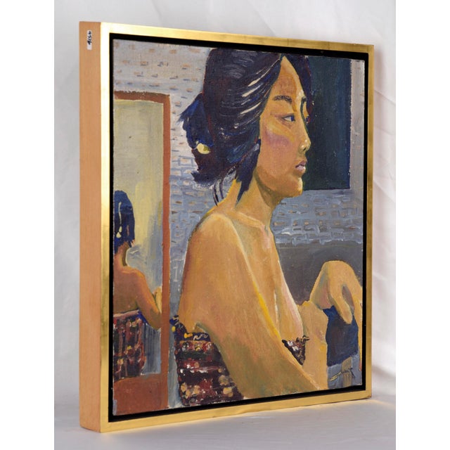 "American Geisha" - Figurative Portrait in Oil on Linen by Patricia Gren Hayes For Sale - Image 11 of 11