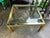 Modern 1990s Gold Square Coffee Table With Glass Top Pierre Cardin Style For Sale - Image 3 of 3