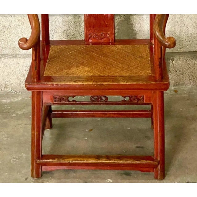 Vintage Asian Lacquered Brides Chair For Sale - Image 11 of 12