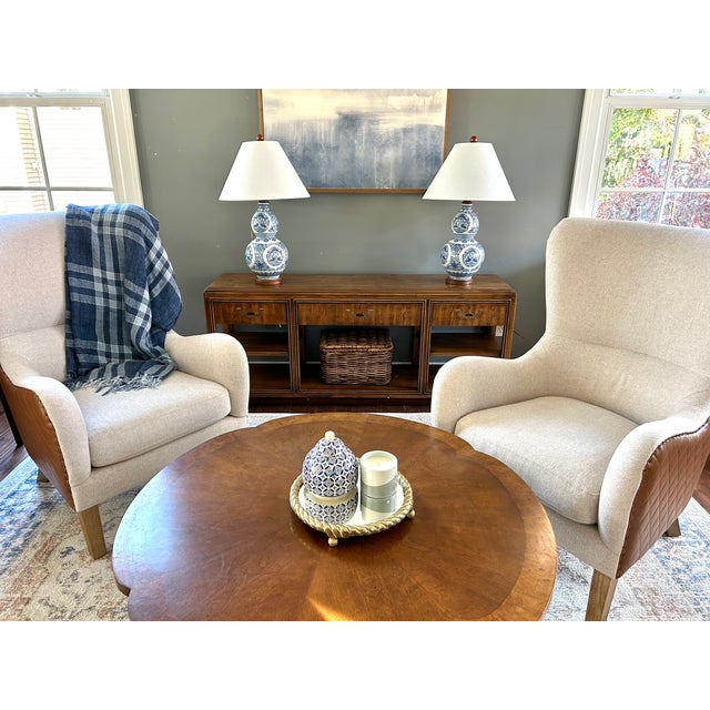 Drexel Heritage Accolade Campaign Console Table - Vintage Sideboard or Sofa Table With Brass Hardw For Sale - Image 12 of 12