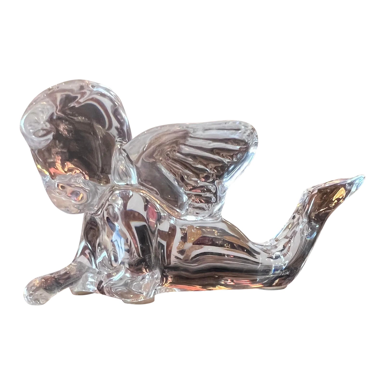 Baccarat クリスタルエンジェル像 Baccarat Crystal Angel With Arms Folded - Clear