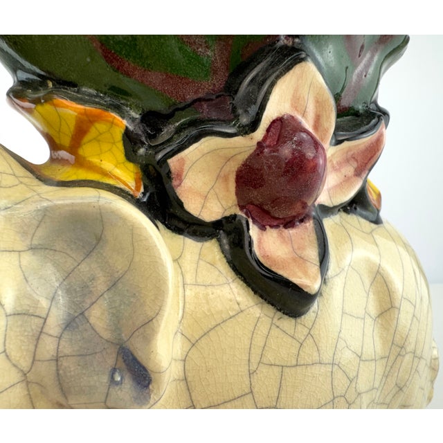 Japanese Vintage 1930s Tashiro Shoten Japanese Crackle Glaze Elephant Planter For Sale - Image 3 of 13