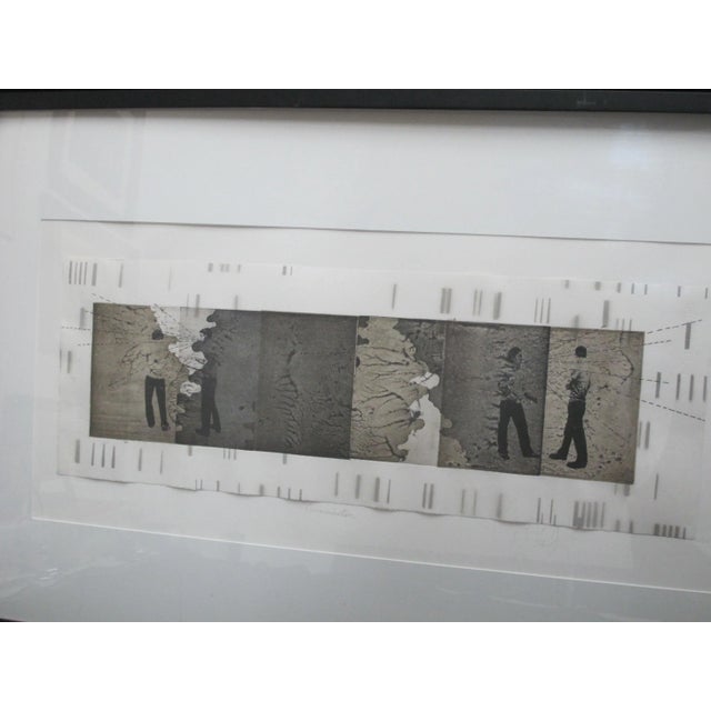 Daniel Jasa (Contemporary, Portland, Oregon) mixed media polyptych print titled "Communication" Titled and signed in...