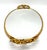 Mid-Century Oval Gilt Mirrored Tray With Floral Handles – Hollywood Regency / Italian Florentine Style For Sale - Image 10 of 12