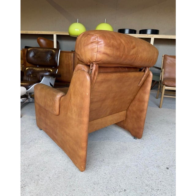 Mid-Century Modern Tan Leather Chair by Wittmann, 1970s For Sale - Image 7 of 16