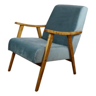 Vintage Light Blue Loft Lounge Chair, 1970s For Sale