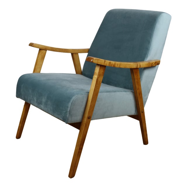 Vintage Light Blue Loft Lounge Chair, 1970s For Sale
