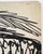 American Large Mid 20th Century Vintage Primitive Folk Art Drawing of Jungle in Black and White on Paper Signed by Victor Gatto For Sale - Image 3 of 4