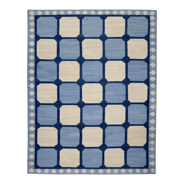 Modern Handmade Kilim Rug 9'7"x12'3" For Sale