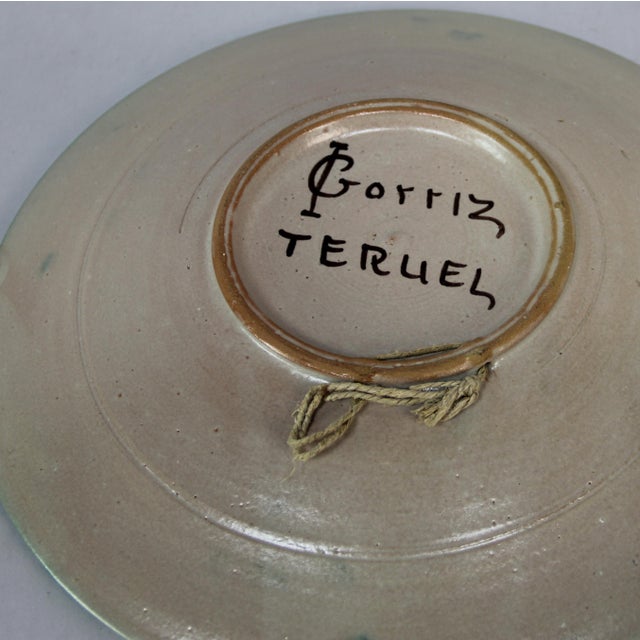 1960s Pottery Plate from Gorriz, Teruel, Spain, 1960s For Sale - Image 5 of 8