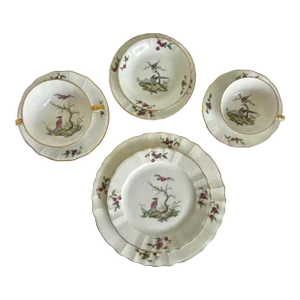 103 Piece Set French Limoges "Mennecy" China Dinnerware by Bernardaud