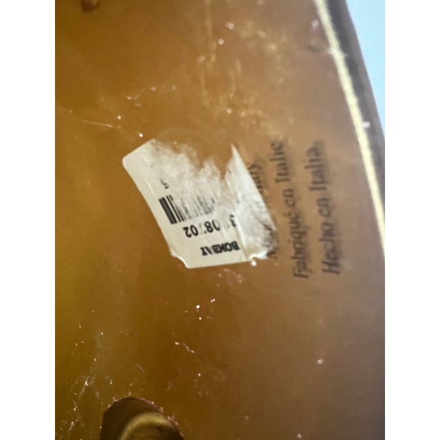 Vintage Italian Wine Red & Gold Splatter Ice Bucket, Hollywood Regency Glass Barware, Burgundy 24k Gold Decor Neiman Marcus Style For Sale - Image 13 of 17