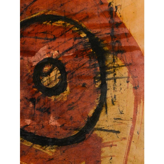 Modern Abstract Female Form, 1950s, Watercolor For Sale - Image 3 of 5