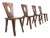 Vintage Elm Chairs, 1960s, Set of 4 For Sale