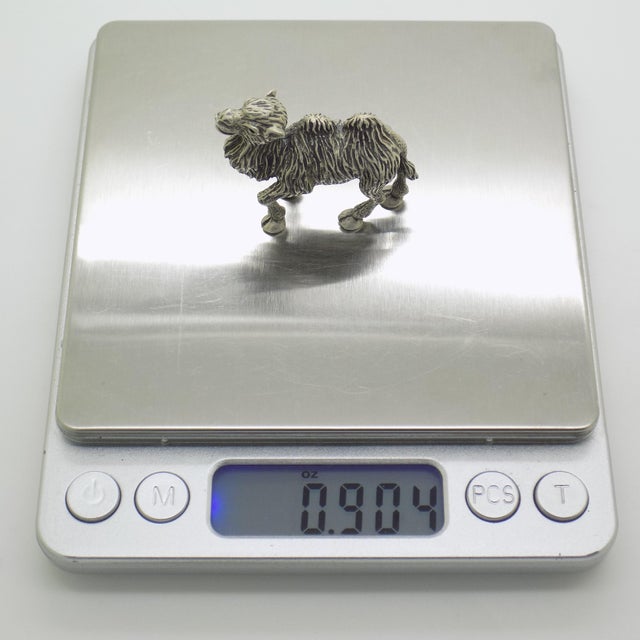 Vintage Italian Handmade Genuine Silver Camel Detailed Figurine Miniature Sculpture For Sale - Image 9 of 10