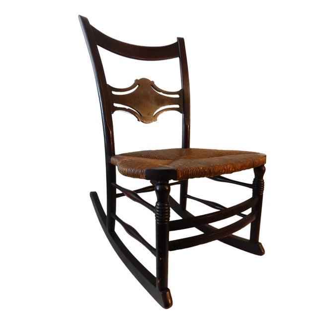 Beautiful Old Armless Rocking Chair Chairish