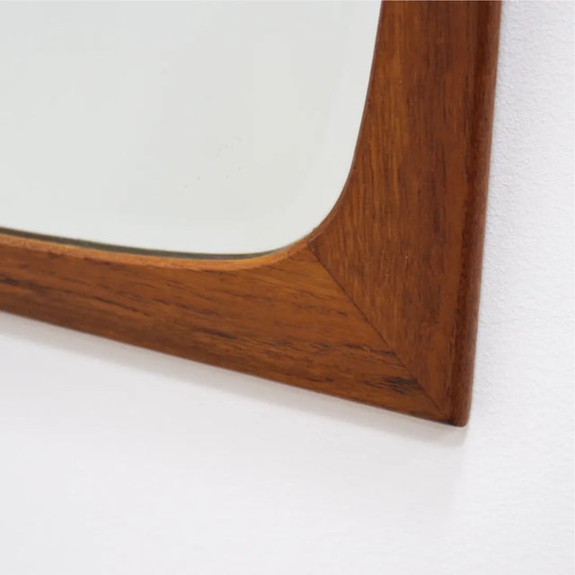 Brown Mid Century Danish Teak Mirror by Clark Eaton For Sale - Image 8 of 10