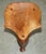 Burr Yew Wood Tripod Stool with Timber Grain For Sale - Image 3 of 18