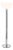 Nemo Am2c Opaline Glass and Polished Chrome Floor Lamp by Franco Albini For Sale