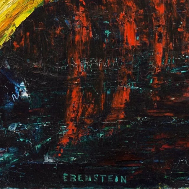 Signed lower center, 'Ebenstein' titled verso, 'Seduction' and painted circa 1966. Accompanied by 1966 exhibition label...