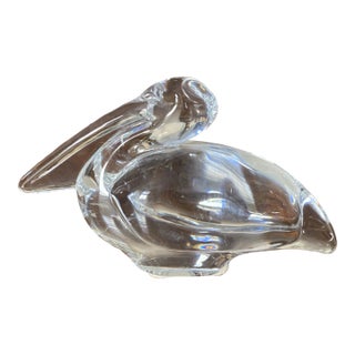 Vintage Baccarat Crystal Pelican For Sale