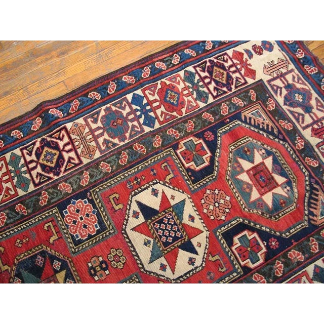 Antique Caucasian Rug For Sale - Image 4 of 5
