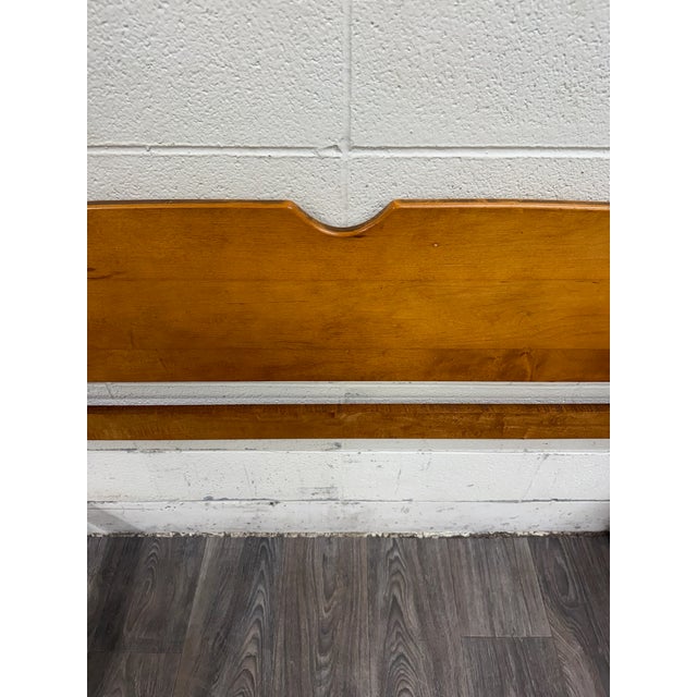 Vintage Full Size Colonial Style Solid Maple Low Poster Bed For Sale - Image 10 of 15