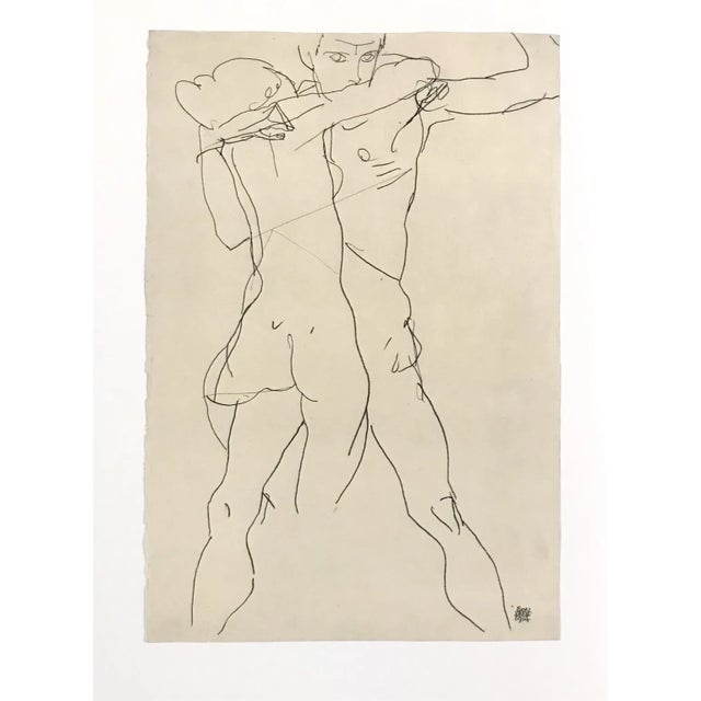 Artist: Egon Schiele Country: Austria Title: Pair Medium: Offset – 39 Paper: Heavy paper 16 x 12 inch Published: by...