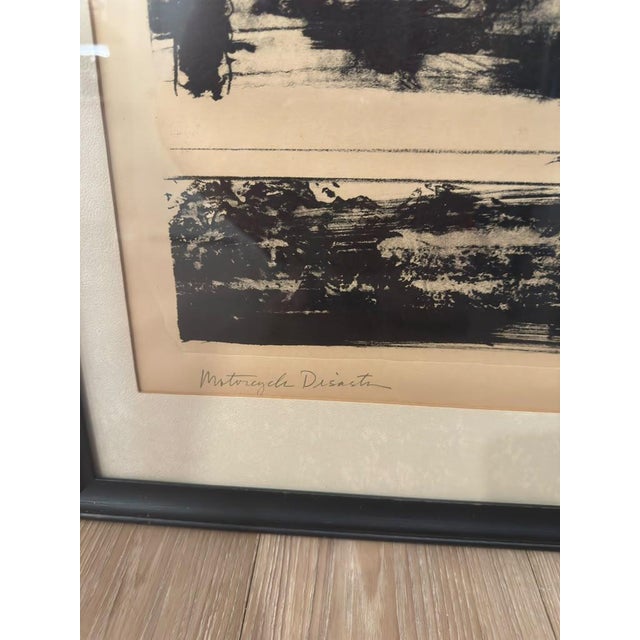 1990s Signed & Numbered Black and White Abstract Art Prints – Set of 2 Framed For Sale In Orlando - Image 6 of 9