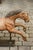 Vintage 1940s Folk Art Painted Iron Child Riding Horse Mounted on Custom Base For Sale - Image 10 of 12