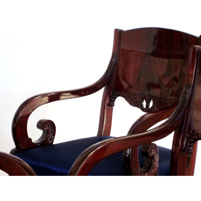 Vintage Chair in Mahogany, 1800s, Set of 4 For Sale - Image 4 of 5