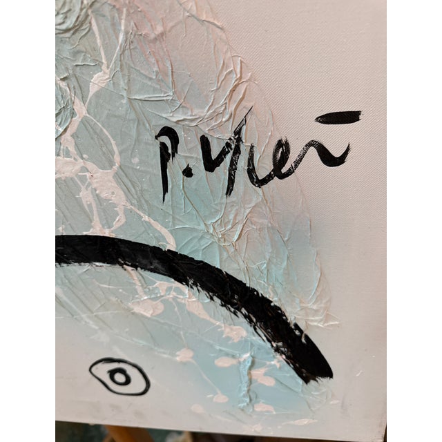 1970s Peter Keil Unique Abstract Sea Shell Lady Canvas For Sale - Image 5 of 9