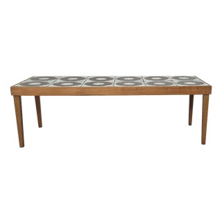Ceramic and Wood Coffee Table, Germany,1960s For Sale