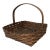 20th Century Square Shallow Hand Woven Pie Basket For Sale
