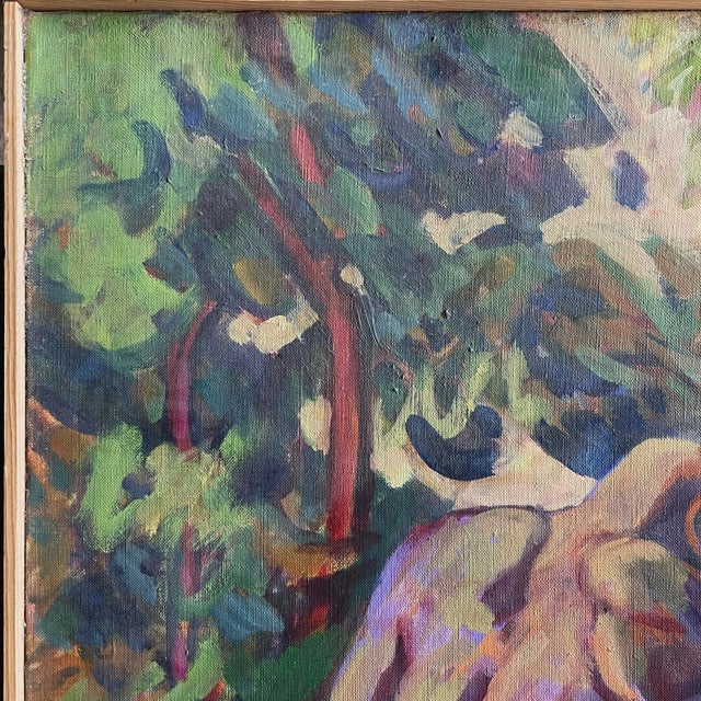 1990s Anthony Ferrera - the Miner in Fairmount Park, Philadelphia, Signed (1993, Oil on Canvas)/Expressionist Figurative For Sale - Image 5 of 6